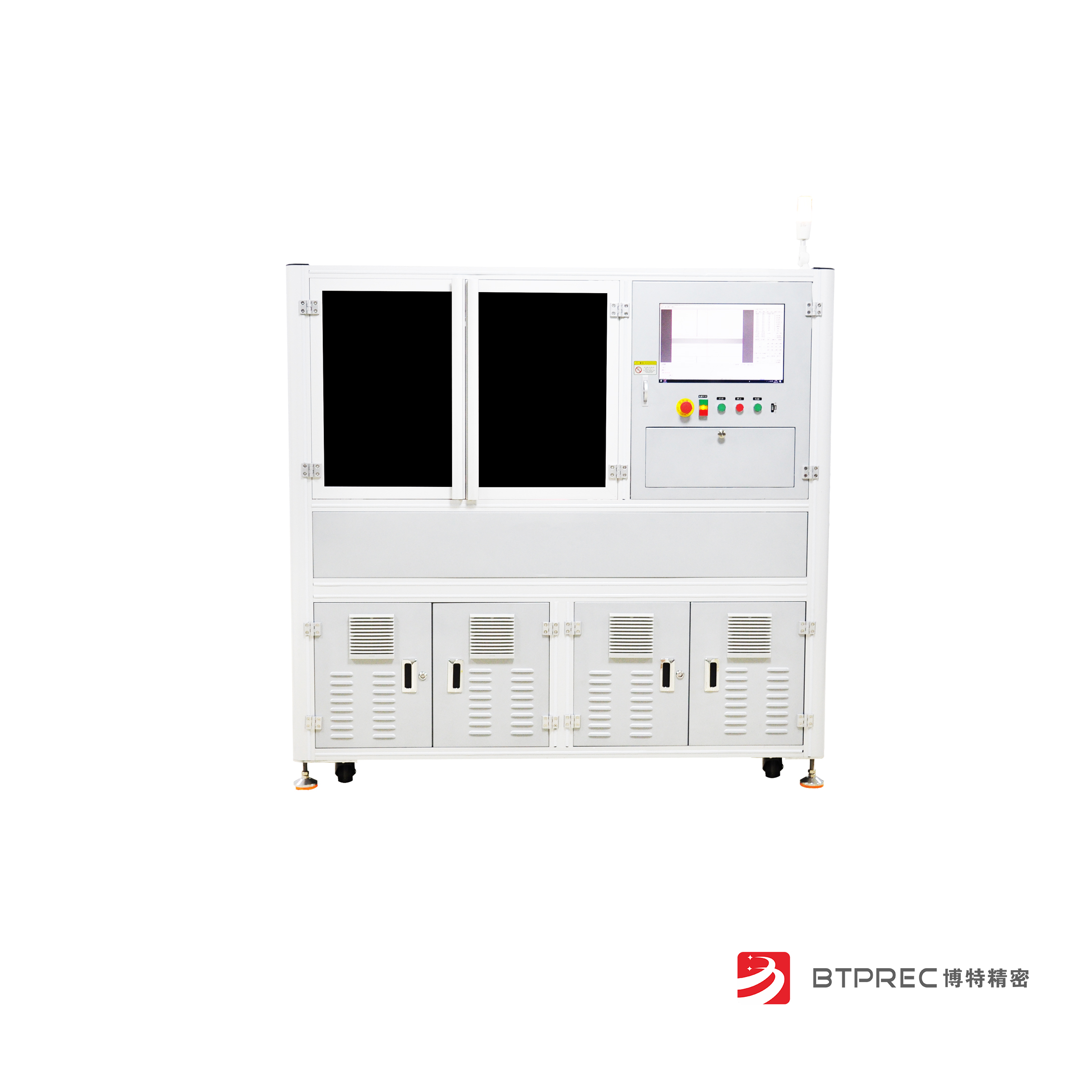 PCB全自动在线激光镭雕机_双面翻板视觉定位打标机